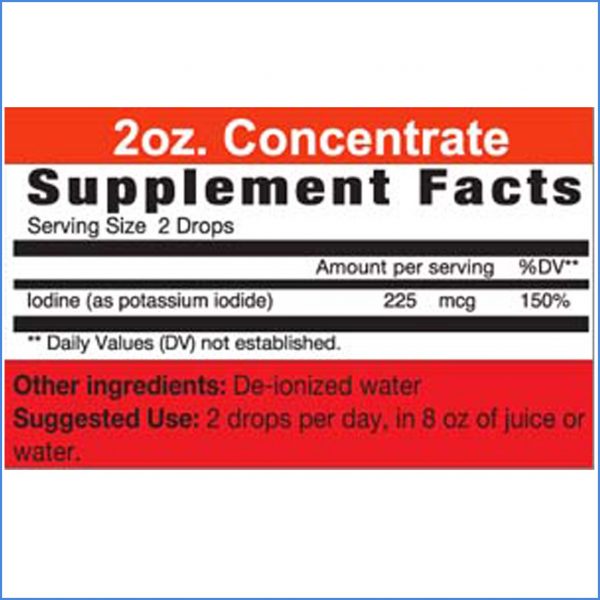 Iodine Concentrate Directions