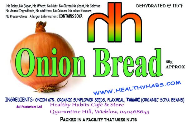 Onion bread RAW label