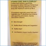 RAW vitamin K-Complex label