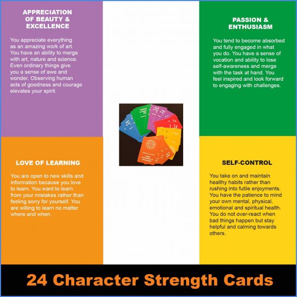 Character Strength Cards Set of 24